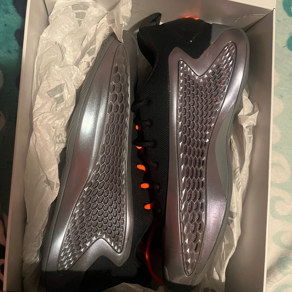 adidas Black and Silver Athletic Shoes